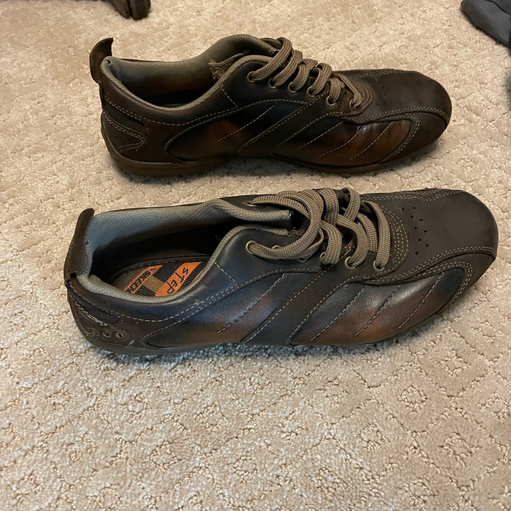 Sketchers mens leather casual dress shoes - Picture 2 of 4